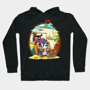 Unicorn Pirate Party Magical Ship Cute Girly Hoodie